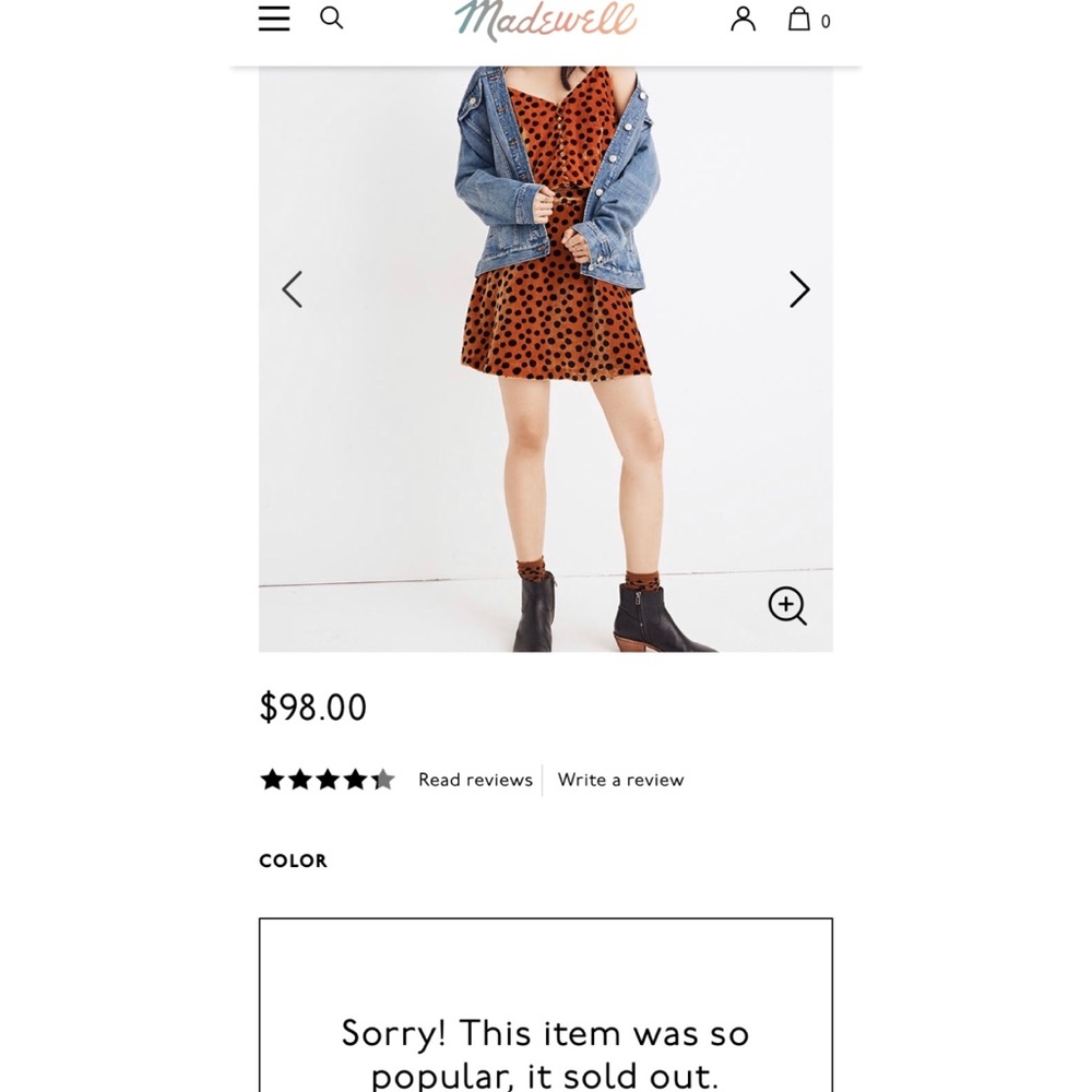 NWT Madewell Velvet Mini Skirt in Leopard Dot